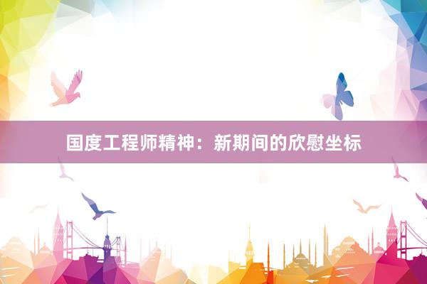 国度工程师精神：新期间的欣慰坐标